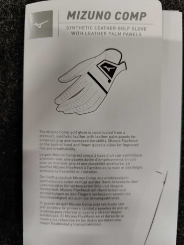 1082941-3 6-pack Golf Gloves Mizuno Comp Women's Left Medium/Large