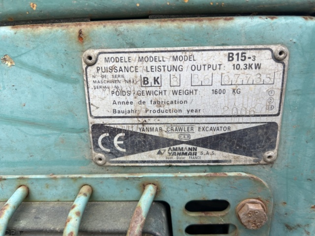 1050344-16 Crawler excavator Yanmar B15-3 -2006