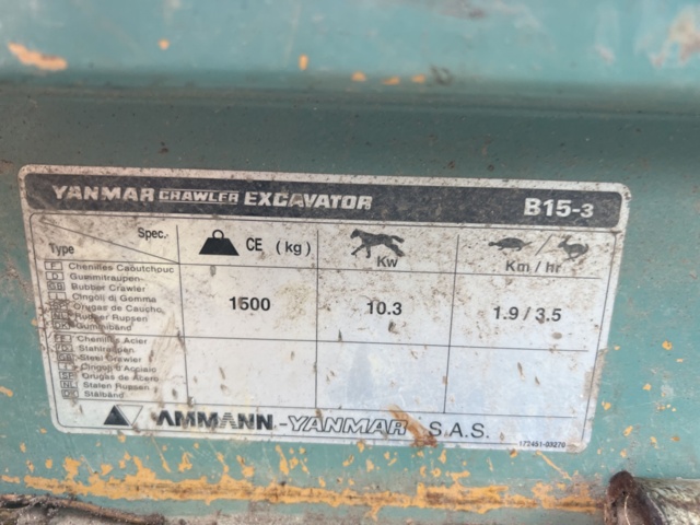 1050344-23 Crawler excavator Yanmar B15-3 -2006