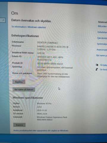 919695-3 Dell Optiplex 9020 with screens i5/4GB/222GB SAD