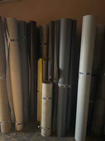 919709-30 Stock of floor mats, welding wire, parquet flooring, tools and accessories