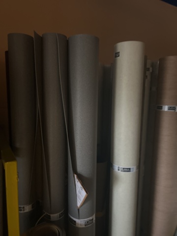 919709-38 Stock of floor mats, welding wire, parquet flooring, tools and accessories