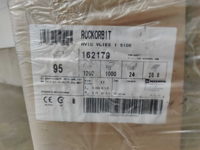 1085374-3 Ceiling board Rockwool Rockorbit 1200x1000x95 mm (57.6 m2)