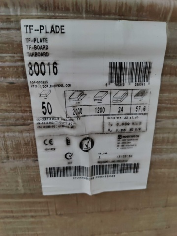 1085375-5 Roofing board Rockwool TF-Plade 2000x1200x50 mm (57.6 m2)