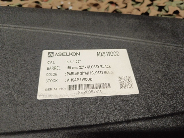 999969-9 PCP air rifle Aselkon MX5-wood 5.5mm