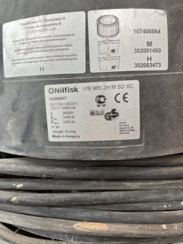 1078407-6 Nilfisk IVB 9 Industrial vacuum cleaner Dry/wet