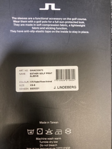 1082804-3 4 pairs of sleeves J.Lindeberg Esther Golf Print Sleeve s. XS-S ( Ladies )