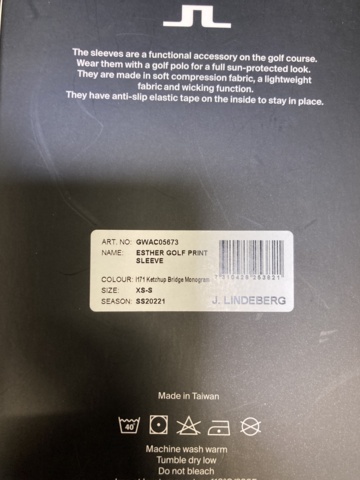 1082804-4 4 pairs of sleeves J.Lindeberg Esther Golf Print Sleeve s. XS-S ( Ladies )