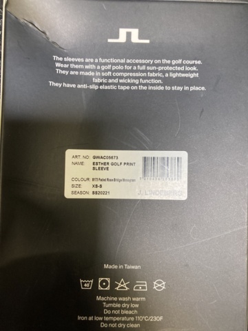 1082804-5 4 pairs of sleeves J.Lindeberg Esther Golf Print Sleeve s. XS-S ( Ladies )