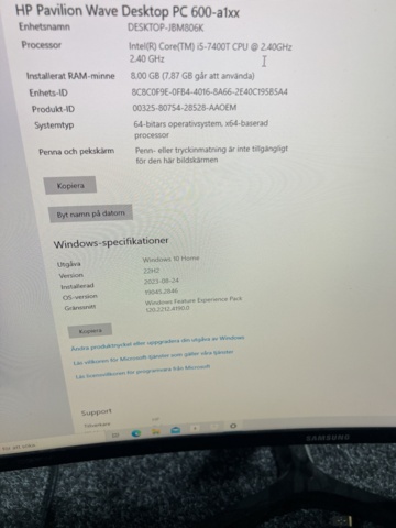 1024311-8 Desktop computer HP Pavillion Wave i5/8GB/120SSD/1TBHDD