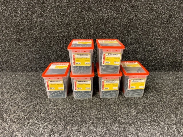 1083378-1 6 packs Panel screw & chip screw, Grabber