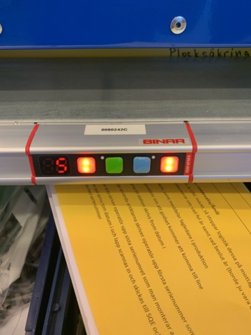 1103585-6 Pick securing system Binar Pick to light