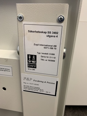 993169-4 Safe with digital lock Prosafe SS 3492