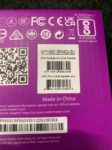 1054531-3 Power supply Cooler Master V650 SFX Gold 650W PSU