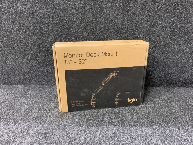 1054551-2 Table mount Iiglo Mantis Single Monitor Arm Silver, for 13-34" screens, max 9 kg