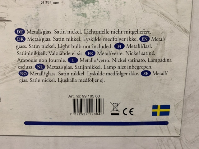 1083814-3 Taklampa Malmbergs Lagos