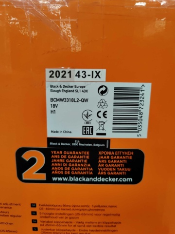 1088233-8 Gräsklippare Black & Decker BCMW3318L2-QW 18V