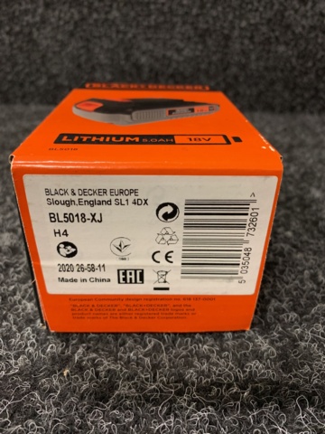 1088268-2 Battery Black & Decker BL5018-XJ 18V 5.0 Ah
