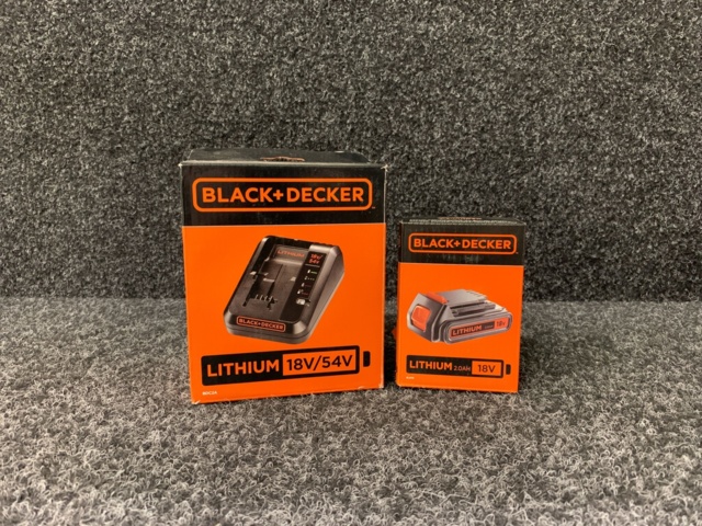 1088294-1 Quick charger Black & Decker BDC2A-QW & Battery Black & Decker BL2018-XJ