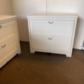 1069223-2 2 white chests of drawers approx. 108x53x90 cm