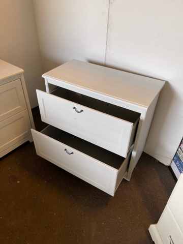 1069223-3 2 white chests of drawers approx. 108x53x90 cm