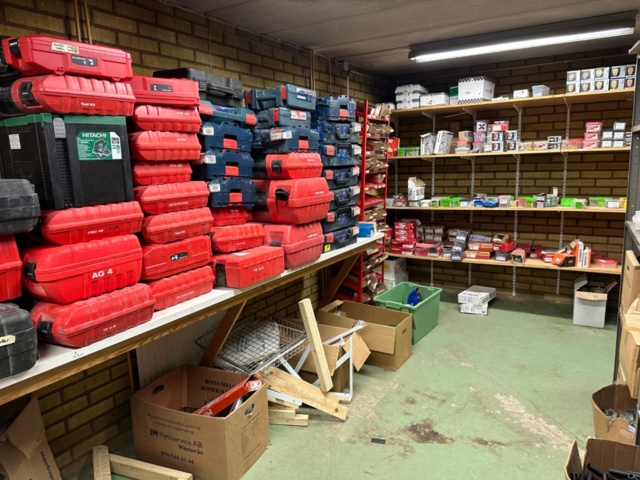Construction store stock with nails, screws, fasteners, Hilti ...