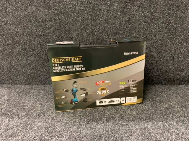 1098326-3 Multi-tool with multiple heads - Screwdriver / Angle grinder / Chainsaw / Air pump and more