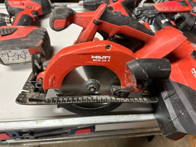 1071180-10 Hilti tools several screwdrivers, circular saw, dust extractor, charger etc