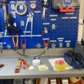 1034709-9 Workbench, shelves/compartments and tools