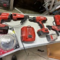 1071180-18 Hilti tools several screwdrivers, circular saw, dust extractor, charger etc