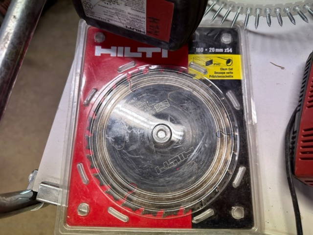 1071180-25 Hilti tools several screwdrivers, circular saw, dust extractor, charger etc