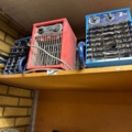 1071257-7 Six heating fans 2 kW and some construction lights