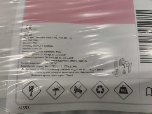 1082512-9 28 radiators Henrad Hygiëne 10 400x1800 mm & 10 400x2000 mm