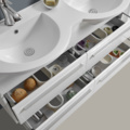 1105988-1 Eskil white 120 cm commode + Double washbasin - sw923w + sw923/sw923w/sw923b