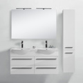 1105988-3 Eskil white 120 cm commode + Double washbasin - sw923w + sw923/sw923w/sw923b