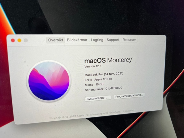 1105991-4 MacBook Pro M1 14", 16GB / 500GB