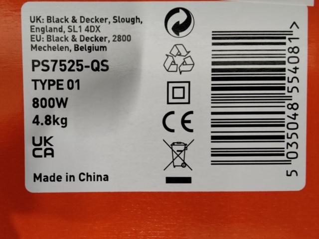 1088308-5 Branch saw Black & Decker PS7525-QS