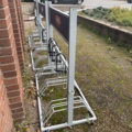 1060370-2 3 bicycle racks with padlocks