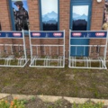 1060370-4 3 bicycle racks with padlocks