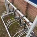 1060370-8 3 bicycle racks with padlocks