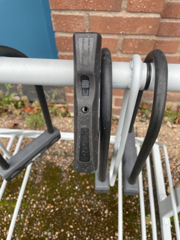 1060370-13 3 bicycle racks with padlocks
