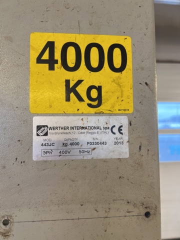 1052652-6 4-Pelarlyft Werther 443JC 4Ton -2013