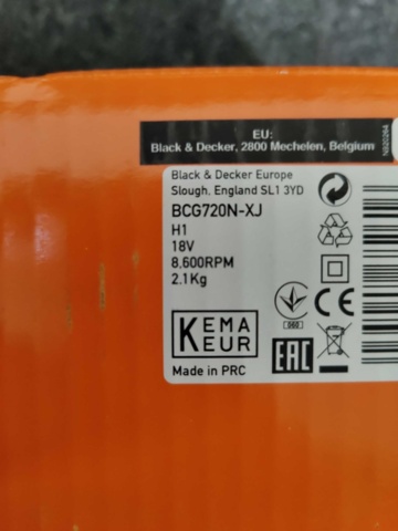 Angle grinder Black & Decker BCG720N-XJ 18V - PS Auction - We