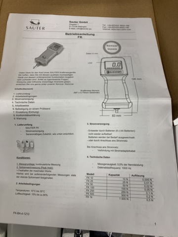 1035254-5 Dynamometer Sauter FK1K