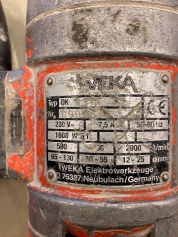 1106176-3 Core drilling machine Weka DK-16