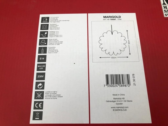 1106899-3 4 poinsettias Markslöjd Marigold, 60 cm pink - Shipping included