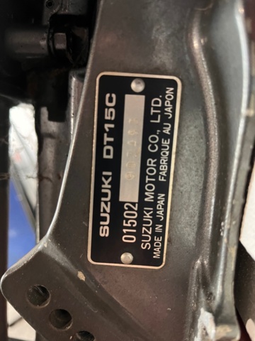 1107750-3 Outboard Suzuki 15hp