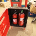 1033941-3 Station on wheels - First Aid, 2 fire extinguishers