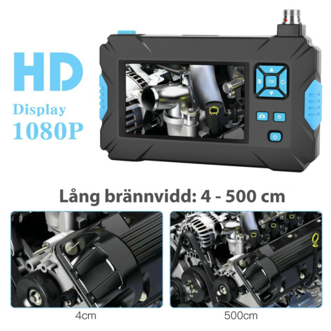 1108794-5 Inspection camera industrial endoscope 4.3-inch screen with 5 meters semi-rigid cable