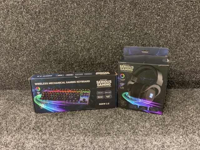 1090992-3 RGB keyboard & Wireless gaming headset, Mission SG